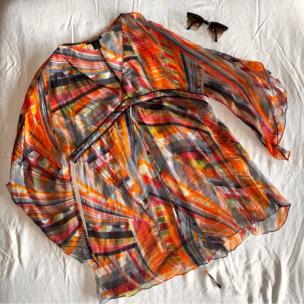 Vintage Boston Proper Silk Kimono Top SZ 12